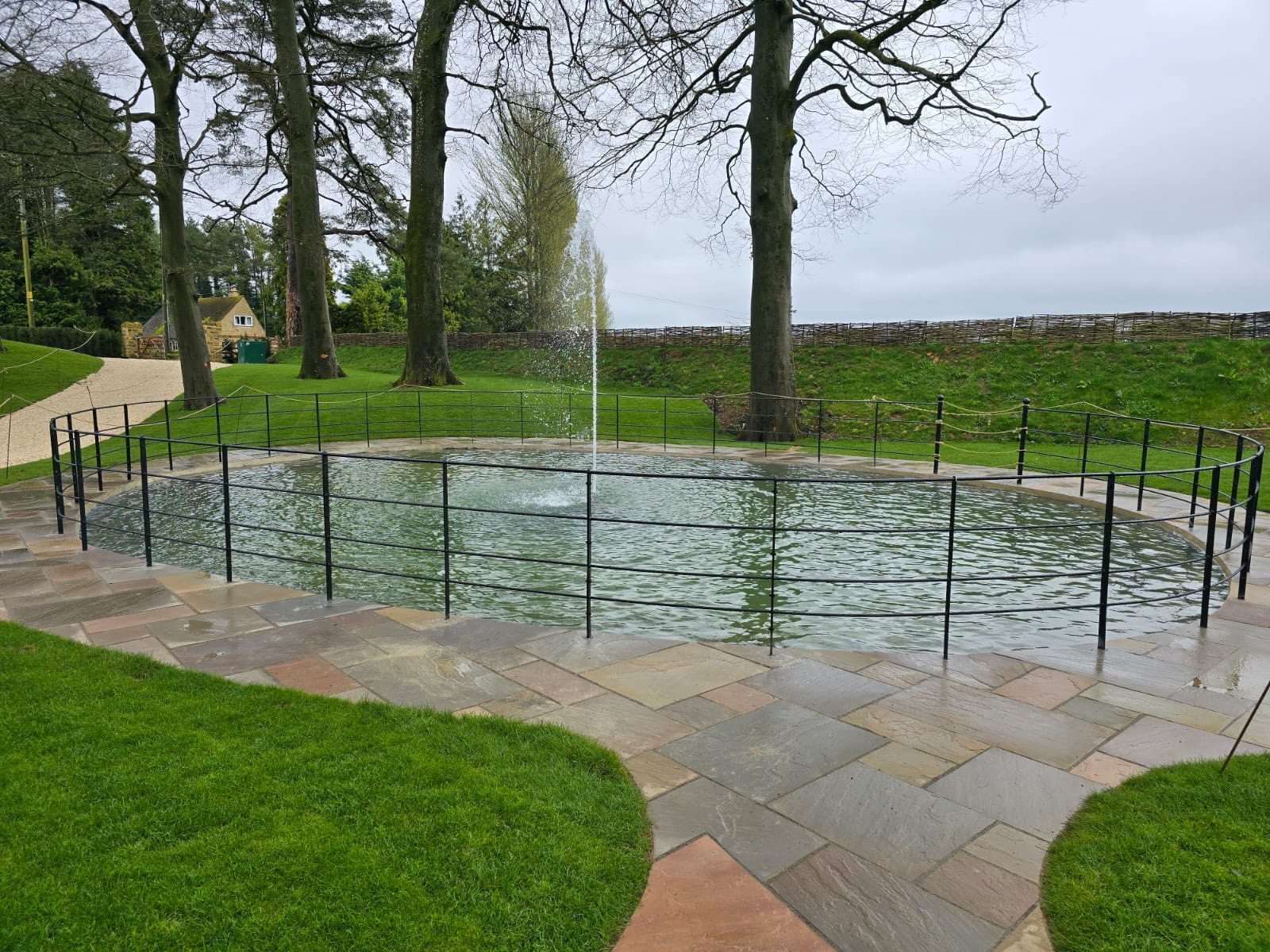 Pond area fencing
