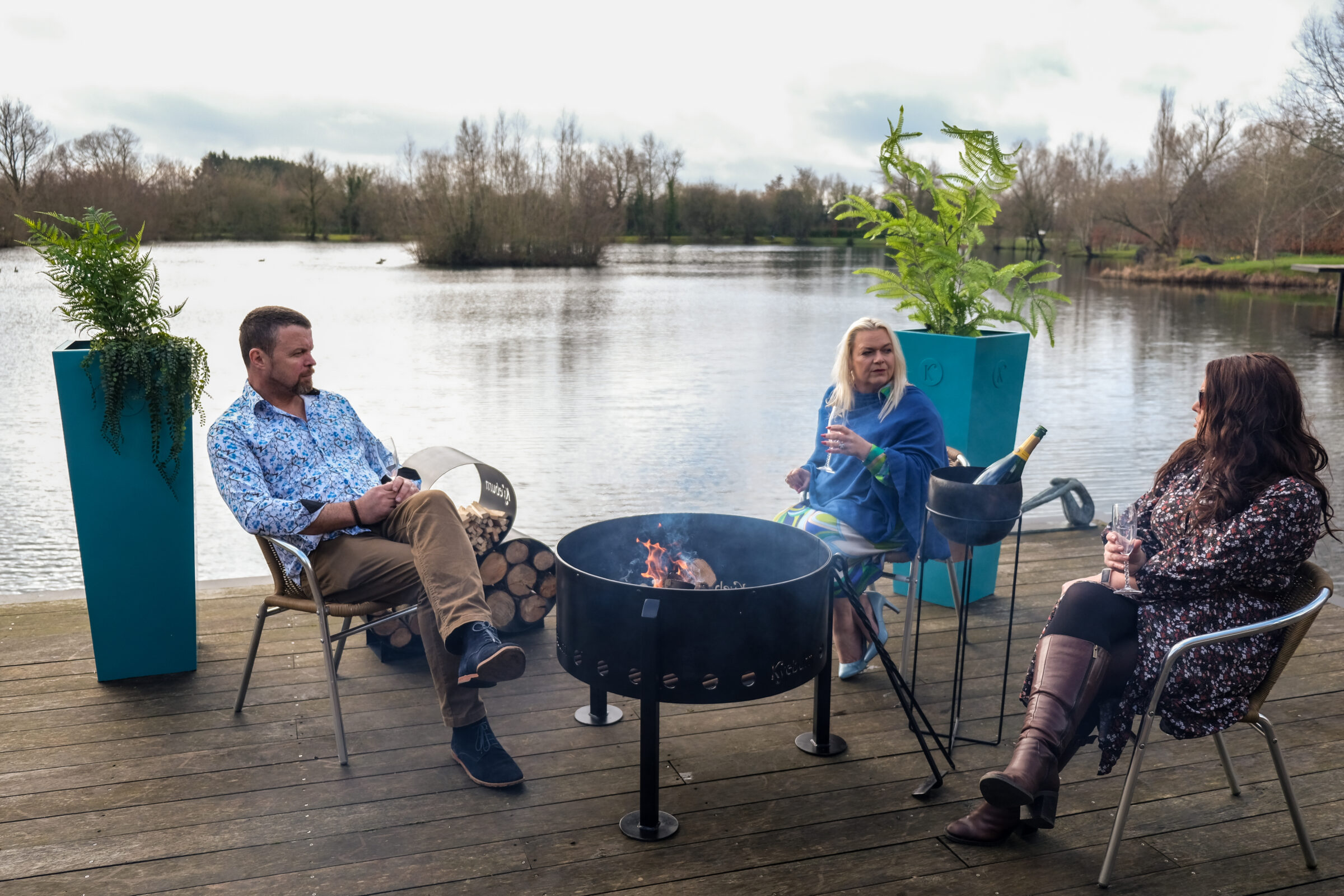 People enjoying BBQ